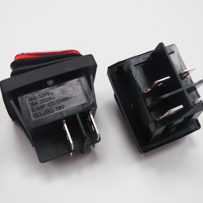 臺(tái)灣RL防水船型翹板開(kāi)關(guān)帶燈16A250V4腳2檔