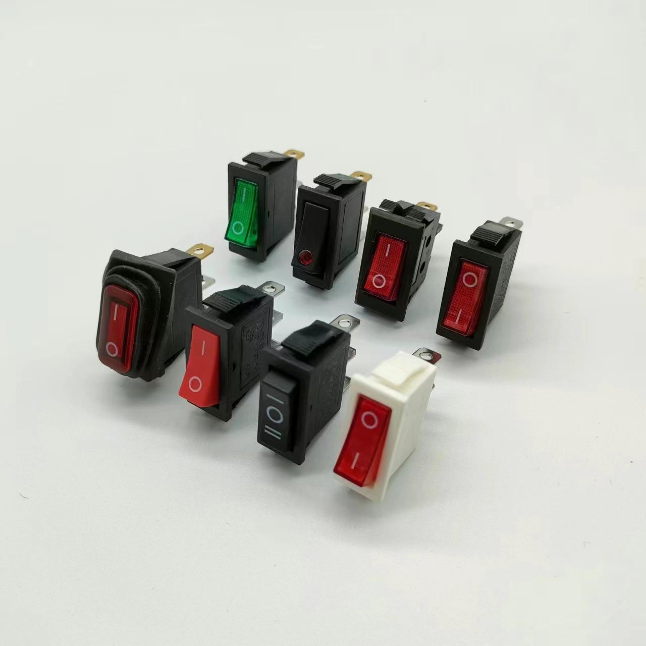 kcd1-4帶燈二檔三檔船型開關(guān)2腳4腳6腳船形翹板開關(guān)機械設(shè)備按鈕-阿里